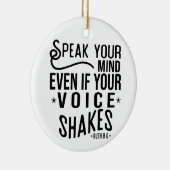 話声が揺もしれる心 セラミックオーナメント (右)