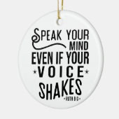 話声が揺もしれる心 セラミックオーナメント (左)