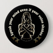 話声も震えもしる！ 缶バッジ (正面)