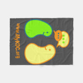 話好きな腎臓毛布 フリースブランケット (正面(横))