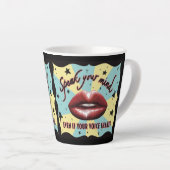 話心、投票、活動家 カフェラテマグ (右アングル)