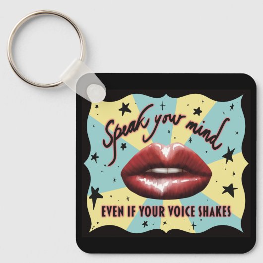 話心、投票、活動家 キーホルダー (正面)