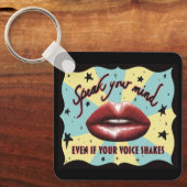 話心、投票、活動家 キーホルダー (正面)