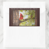 話赤鳥 長方形シール (バッグ)