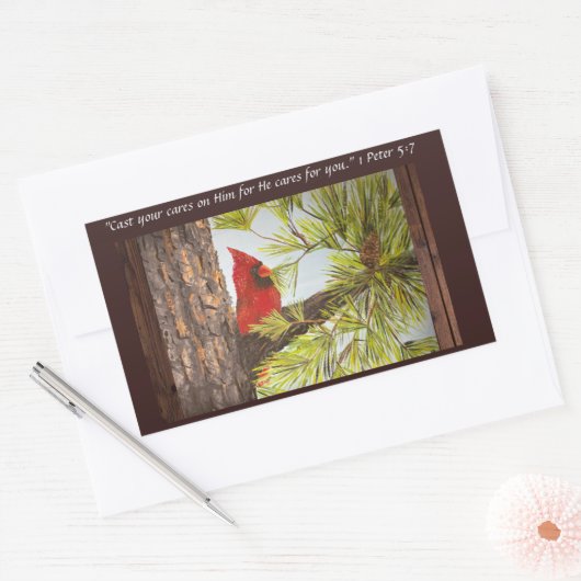 話赤鳥 長方形シール (封筒)