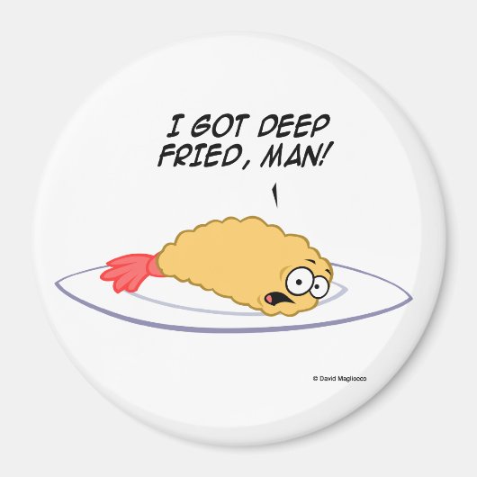 話題の天ぷらラウンドマグネット マグネット (正面)