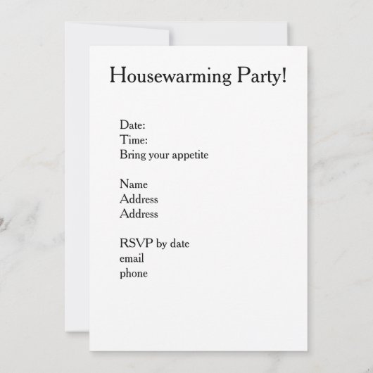 話、友達と入力引っ越し祝いパーティーパーティー招待状 招待状 (裏面)