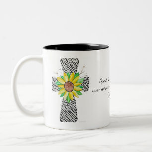 話Jesus Zebra Print Cross ツートーンマグカップ