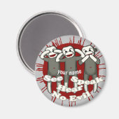 話No Evil Sock Monkey磁石 マグネット (正面/裏面)