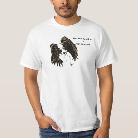 話Papillonsを許可します Tシャツ (正面)