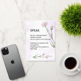 話Self Love Empowerment詩 箔グリーティングカード