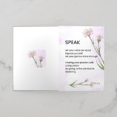 話Self Love Empowerment詩 箔グリーティングカード (外側レイダウン)