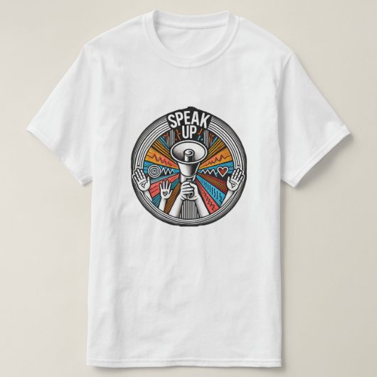 話UP:児童虐待の終了 Tシャツ (デザイン正面)