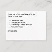 該当する項目をすべてチェック 名刺 (正面)