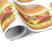 詳しいハンバーガーのデザイン ラッピングペーパー (ロールコーナー)