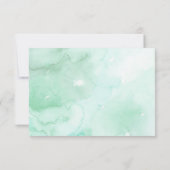 詳しい水彩画水気が多いRSVPのカード- 出欠カード (裏面)