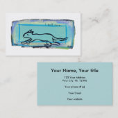 詳しい猫のカッコいいのモダンなヒップスターのおもしろいの芸術-私は気になりません 名刺 (正面/裏面)