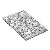 詳しい花パターン落書き ノートブック (右側)