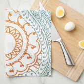 詳しいhennaの抽象芸術の日の出 キッチンタオル (四つ折り)