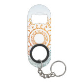 詳しいhennaの抽象芸術の日の出 キーホルダー栓抜き (裏面)