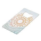 詳しいhennaの抽象芸術の日の出 クレジットカード栓抜き (正面アングル)