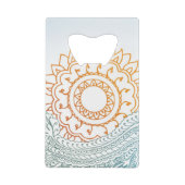 詳しいhennaの抽象芸術の日の出 クレジットカード栓抜き (裏面)