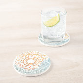 詳しいhennaの抽象芸術の日の出 コースター (側面)