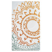 詳しいhennaの抽象芸術の日の出 スモールペーパーバッグ (裏面)