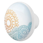 詳しいhennaの抽象芸術の日の出 セラミックノブ (右)