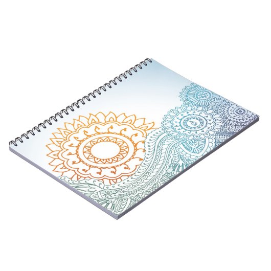 詳しいhennaの抽象芸術の日の出 ノートブック (左側)