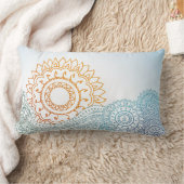 詳しいhennaの抽象芸術の日の出 ランバークッション (ブランケット)