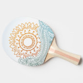 詳しいhennaの抽象芸術の日の出 卓球ラケット (横)