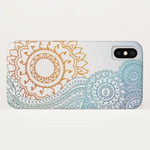 詳しいhennaの抽象芸術の日の出 iPhone x ケース