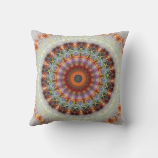 詳しく自然な地球の曼荼羅の枕クッション クッション (裏面)