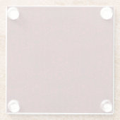 詳しく赤い花模様の壁紙 ガラスコースター (裏面)