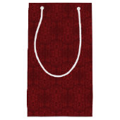 詳しく赤い花模様の壁紙 スモールペーパーバッグ (正面)