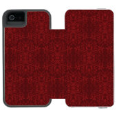 詳しく赤い花模様の壁紙 INCIPIO iPhoneウォレットケース (フォリオ Open)