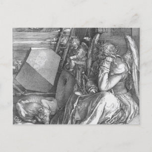 詳細うつ病I by Albrecht Durer (1514) ポストカード