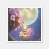 詳細お洒落ファンタジームーンフラワー スタンダードカクテルナプキン (正面)