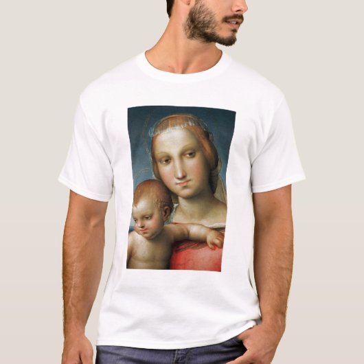 詳細からの <Virgin and Child> Raphaに帰因させる Tシャツ (正面)