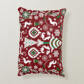 詳細すごいな北欧刺繍装飾用クッション アクセントクッション (裏面(縦))