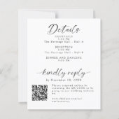 詳細とRSVPミニマル結婚の (正面)