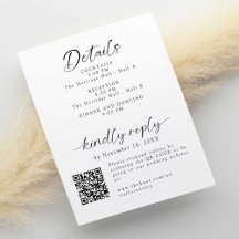 詳細とRSVPミニマル結婚の