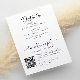 詳細とRSVPミニマル結婚の