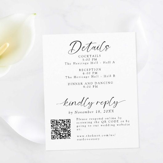 詳細とRSVPミニマル結婚の