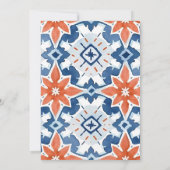 詳細なかわいらしタイルデザイン 招待状 (裏面)