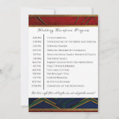 詳細なアフロセントリックな結婚式の受付プログラム 招待状 (裏面)