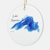 詳細なスペリオル湖 セラミックオーナメント (左)