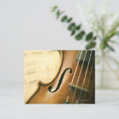 詳細なバイオリン ポストカード (スタンド正面)