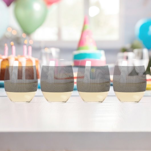 詳細なパターンcoを特徴とするモノクロ画像 ステムなしワイングラス (インサイチュ (バースデー))